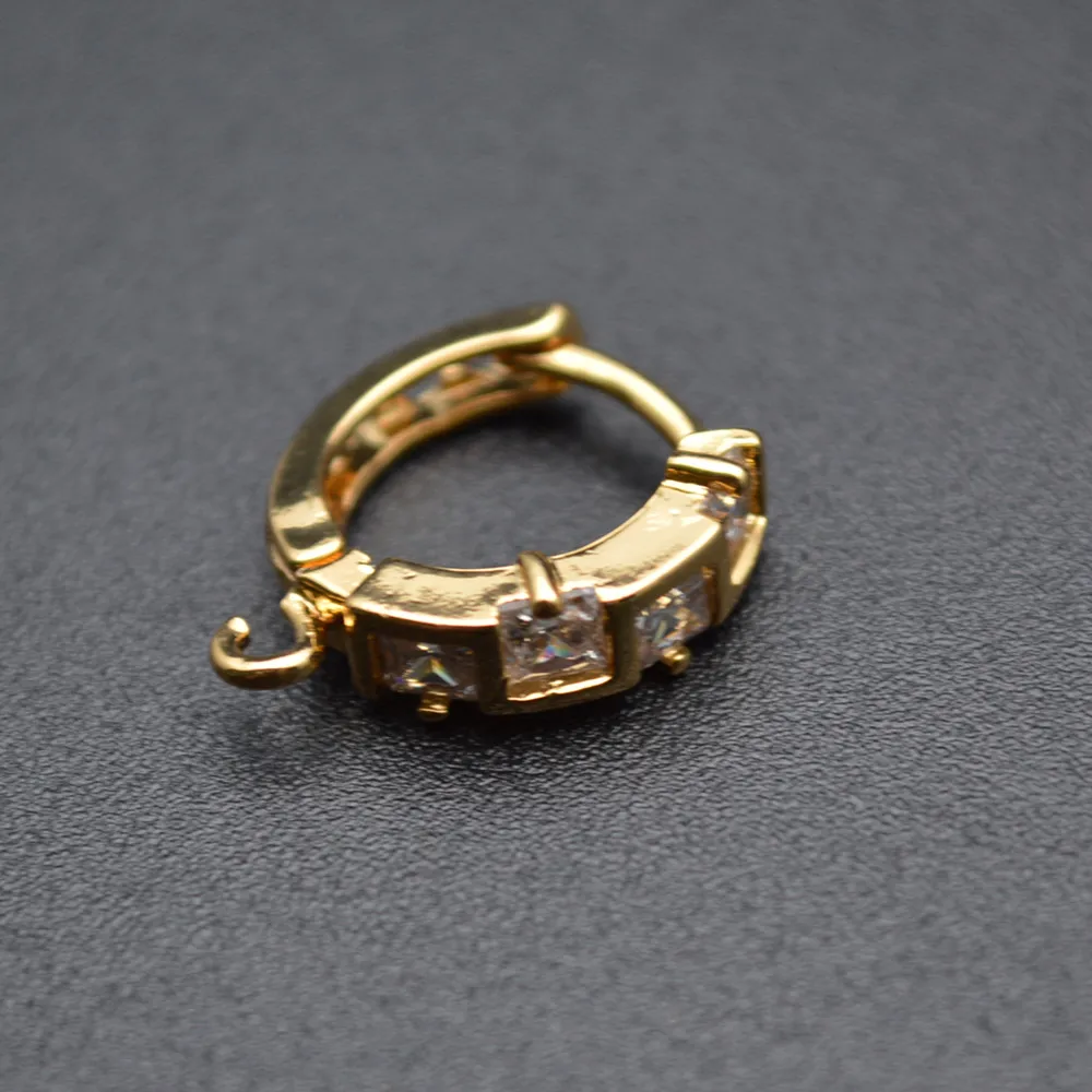 Серьги-Крючки в форме золотистого и серебристого цвета, подходят для изготовления украшений
