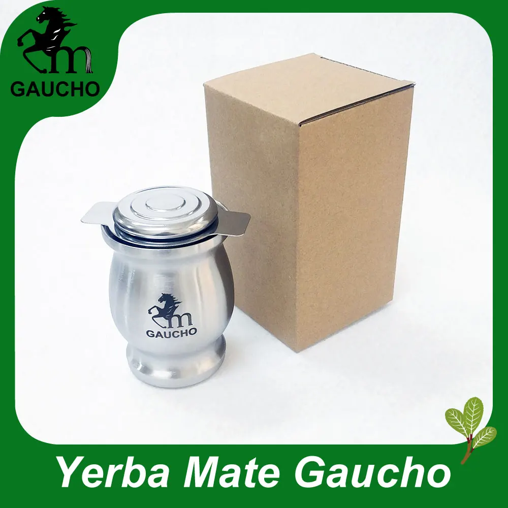 1 шт./лот наборы для заварки чая Yerba mate тыквы Calabash нержавеющая сталь с двойными стенками теплоизоляционные легко держать горячая Распродажа MT019-200