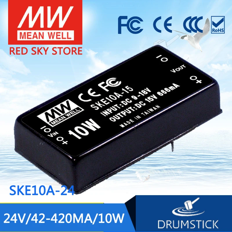 

MEAN WELL SKE10A-24 24V 420mA meanwell SKE10 24V 10W DC-DC Regulated Single Output Converter