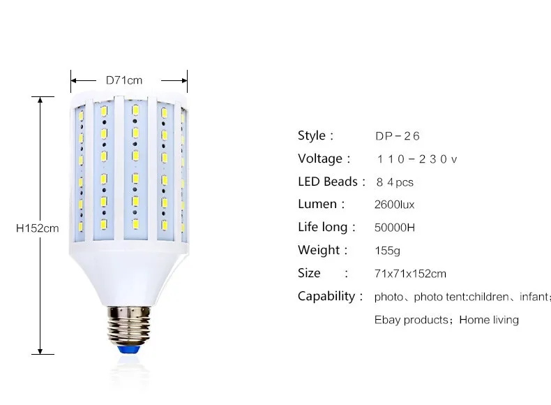 

LED Studio Video Light 5500 K For soft box &studio table