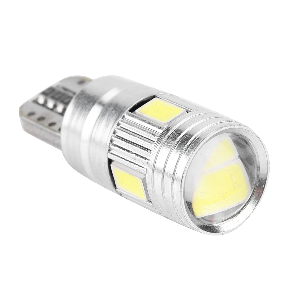 10 шт. T10 5630 6SMD W5W автомобильное декодирование светодиодный лампы Canbus Error Free Боковой габаритный фонарь освещения номерного знака «автомобильное парковочных огней