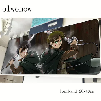 

attack on titan mousepad 90x40cm High-end gaming mouse pad gamer mat locrkand game computer desk padmouse keyboard play mats
