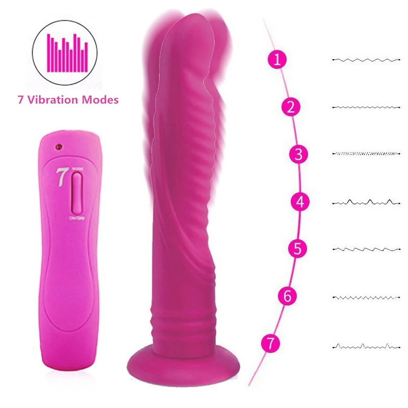 Big Anal Vibrator for Woman 7 Speed Realistic Suction Cup font b Dildo b font Vibrator