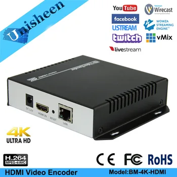 

Unisheen H.264 4K UHD IPTV Encoder Low Lantency Onvif Decoder HDMI Video Encoder youtube ip rtmp live streaming