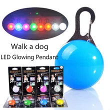 Светодиодный фонарик ошейник для собак и кошек светящийся кулон безопасность домашних животных ночью светящееся яркое украшение ошейники для собак