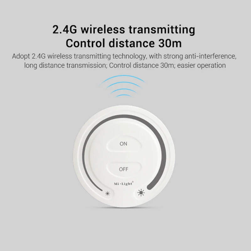 Mi light fut087 2,4G беспроводной круглый сенсорный Dim mi ng дистанционный диммер регулировка яркости светодиодный контроллер для mi светильник светодиодный светильник