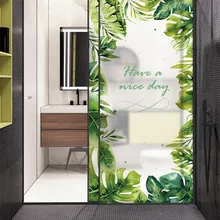 Водонепроницаемый оконная пленка Зеленая Черепаха бамбуковая домашняя матовая непрозрачная абразивная статическая конфиденциальность Балкон Ванная комната наклейки стеклянная наклейка