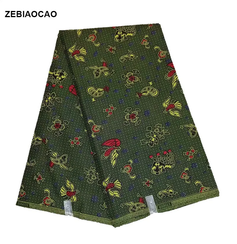 

2019 New fashion African veritable wax fabric printed wax cloth for dress Gold lace FCW1901