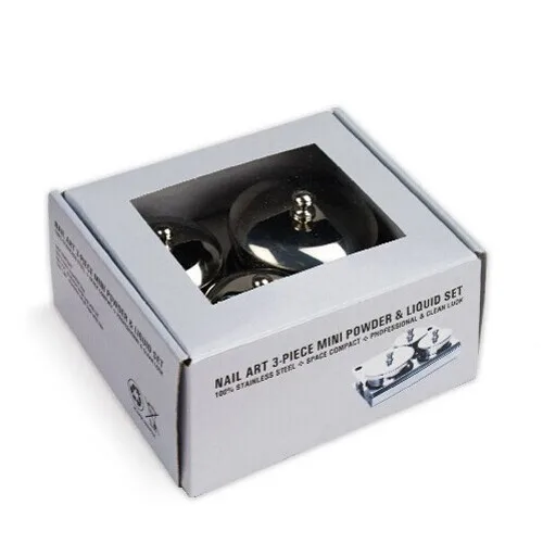 Decorações da Arte do Unha Pontas das Unhas de Acrílico Profissionais para o Líquido Conjunto Equipamentos Mini Inoxidável Copo Ferramentas Unhas & pó F0226 1 3 Pcs 9 Beleza e saúde