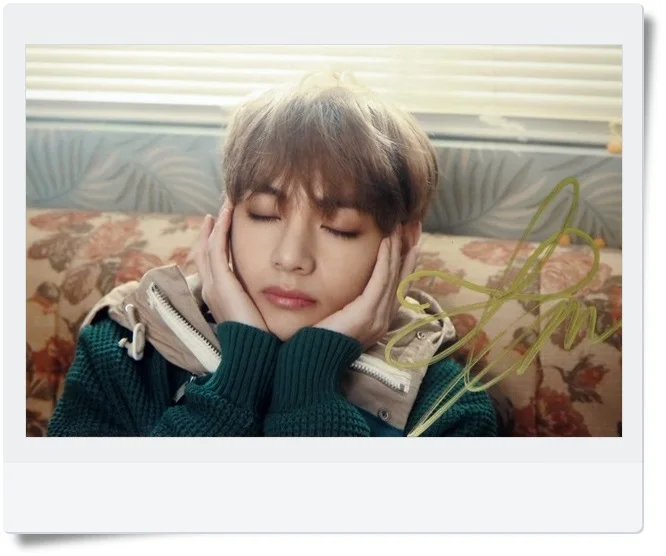 

Bangtan Boys V autographed signed original photo WINGS freeshipping 03.2017