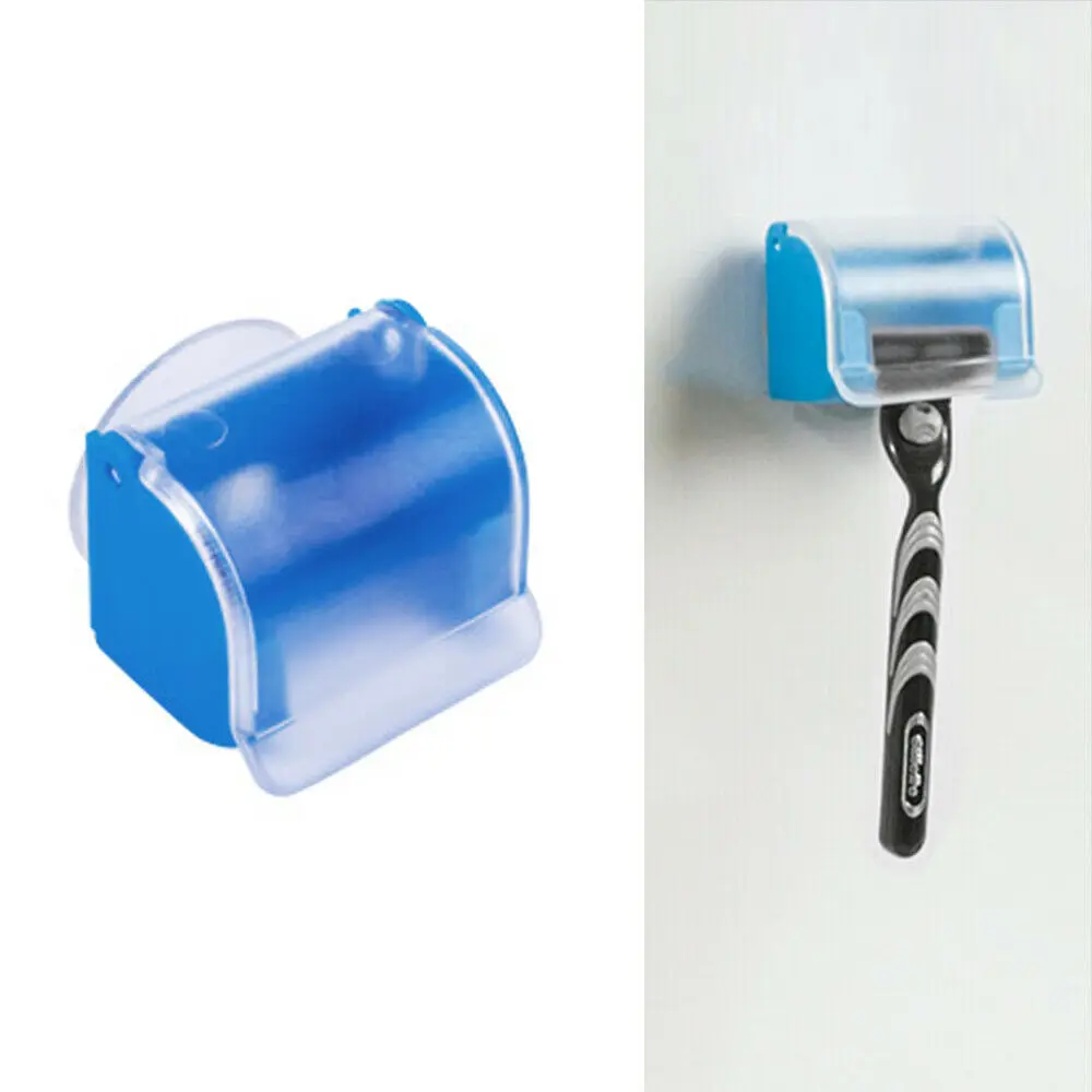 Plastic Razor Holder Box Suction Cup Shaver Holder for shower Bathroom Shaver storage Shelf Razor Rack