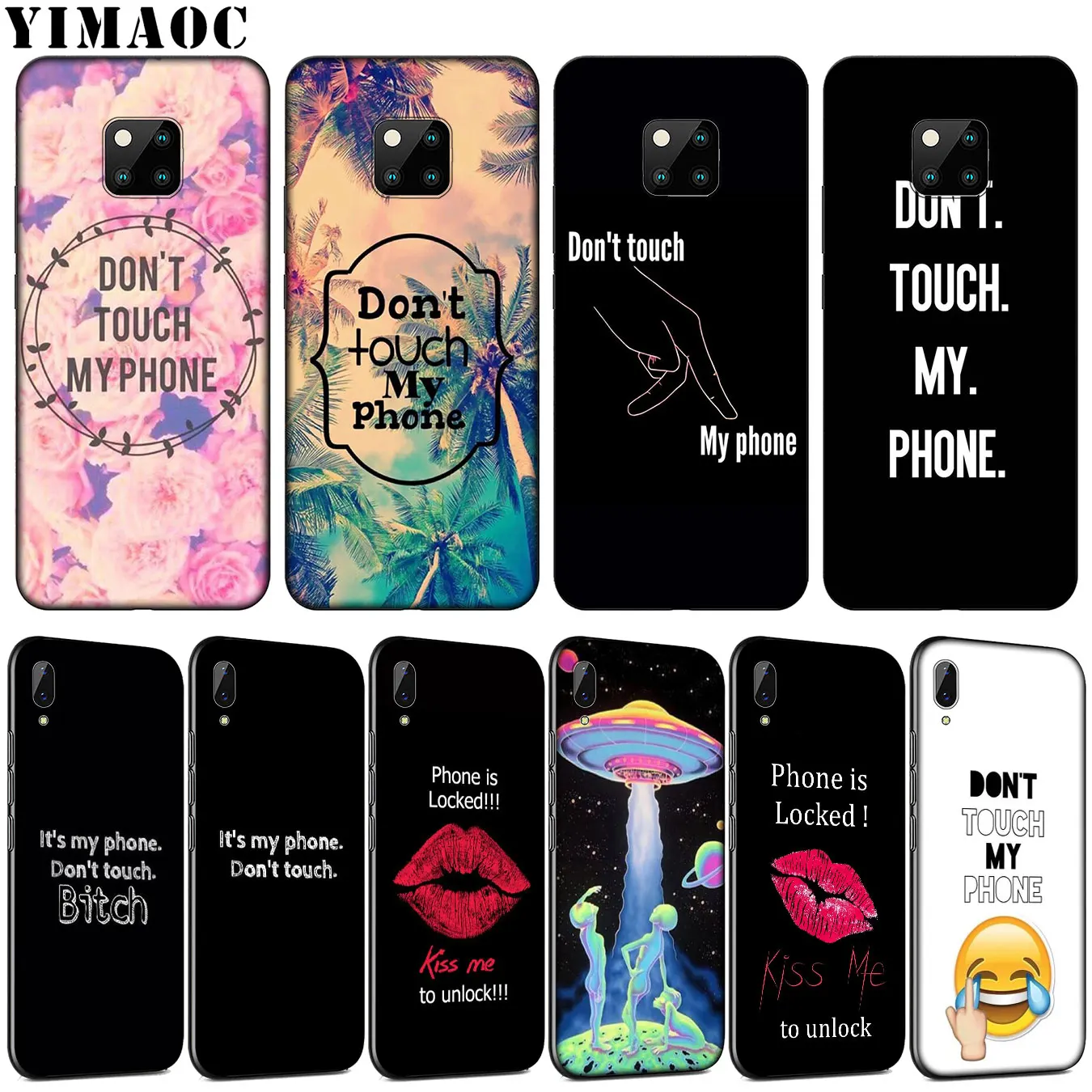 Мягкий силиконовый чехол для телефона YIMAOC don't touch Huawei Mate 30 20 10 Pro Nova 5I 5T 5 4 4E 3i 3 2i Lite