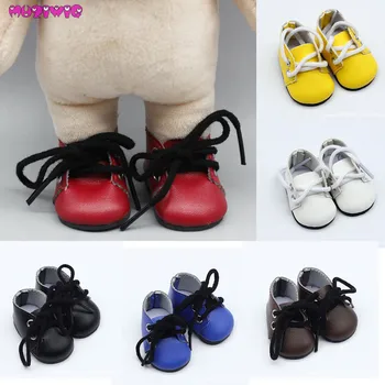 

White Black Blue Yellow Red Fashion Mini Pu Leather Shoes for EXO Dolls 5*2.8CM Shoes for 14" BJD Doll Gift Toys