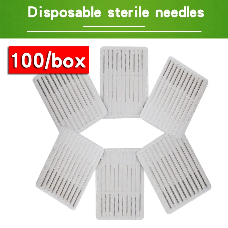 

Medical disposable sterile acupuncture needles 100 / box Silver plated Disinfection sterilization