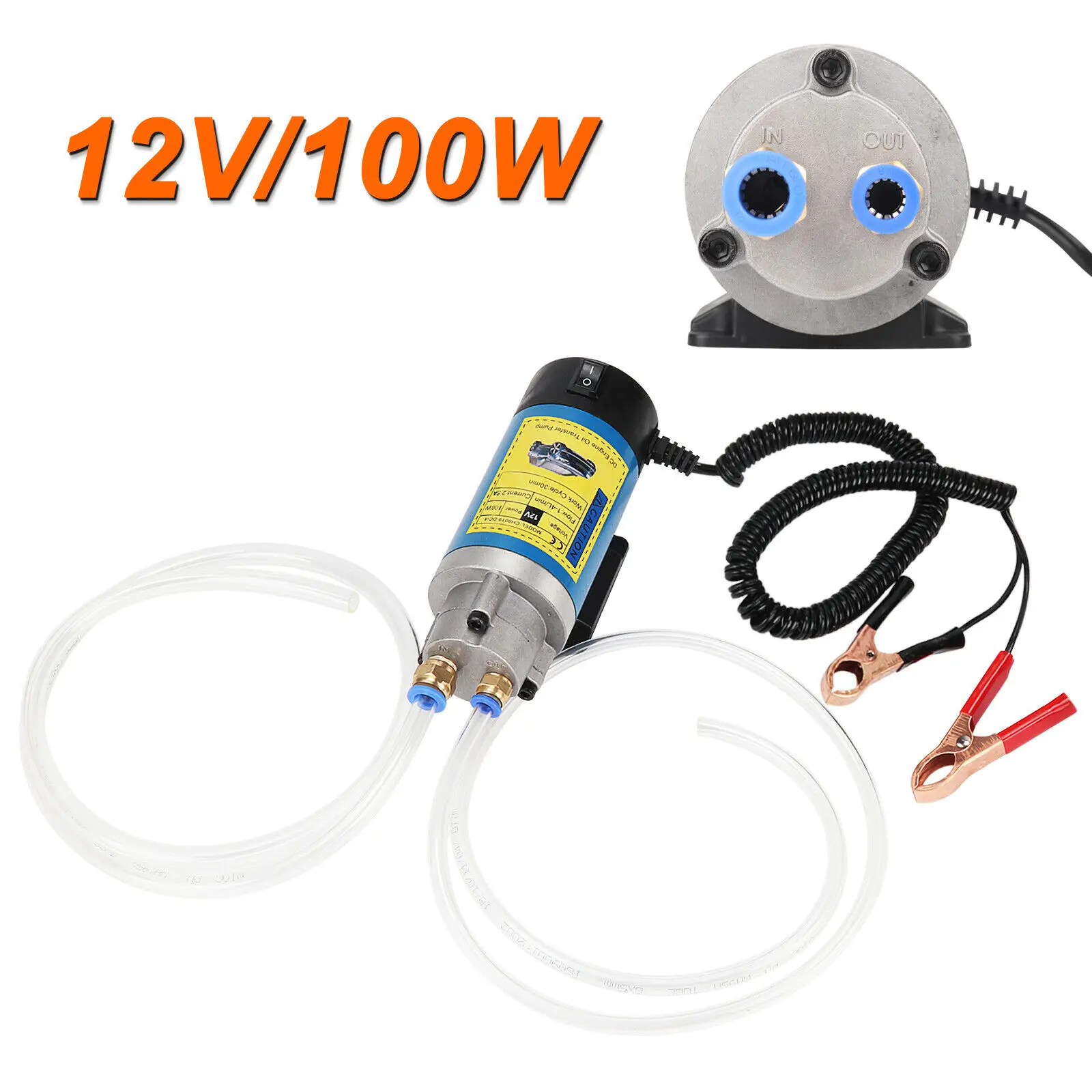 100W 12V электрический масляный экстрактор жидкости дизельный насос сифон