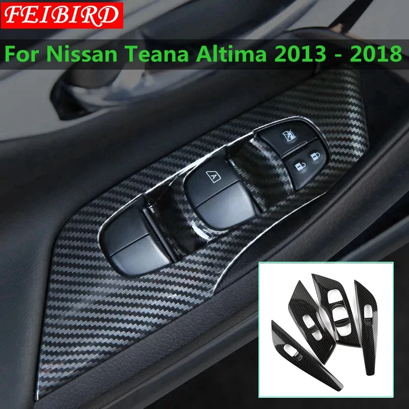 Углеродное волокно для Nissan Altima Teana 2013 2018 ABS дверная ручка держатель Кнопка подъема