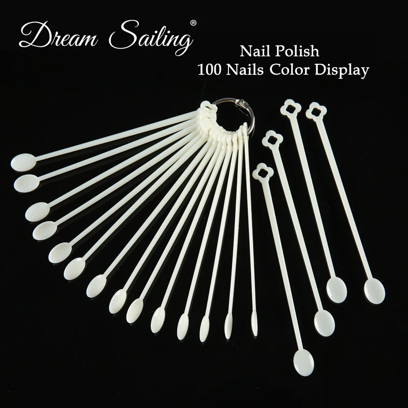 

100 PCS of False Nail Color Display Nail Art Gel Polish Drop Shape Shelf Chart Card Palette Varnish Practice Board Manicure Tool