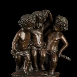 Искусство Ремесла Медь доставка 100% выплавляемым ребенка скульптура бронзовые фигурки прекрасный пухлые дети статуи украшения дома
