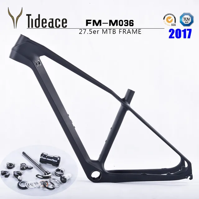 Cheap 2017 NEW arrival! carbon MTB frame 27.5er 15.5/17/18.5/20'' Mountain bicycle frameset  thru Axle carbon mountain bike frame 27.5