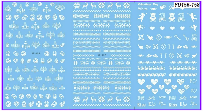 Genteel 3 Pack/ Lot Water Decal Nail Art Nail Sticker Cartoon Xmas Christmas Santa Clause Deer Love Cupid Yu0156-158 Nails Art & Tools