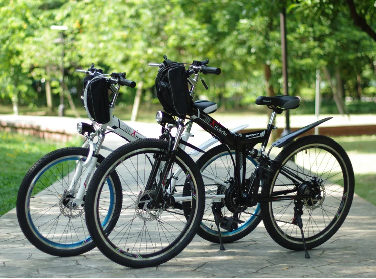 Clearance 26 inch folding mountain electric bicycle 48V lithium battery 21 speed variable speed system bike PAS cycling smart Lcd ebike 34