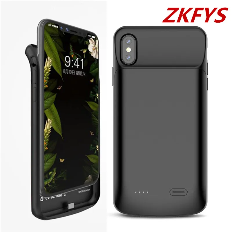 

ZKFYS For iPhone XR Battery Case Portable Backup Ultra Thin Fast Charger Battery Cover 6000mAh Battery Charger Case