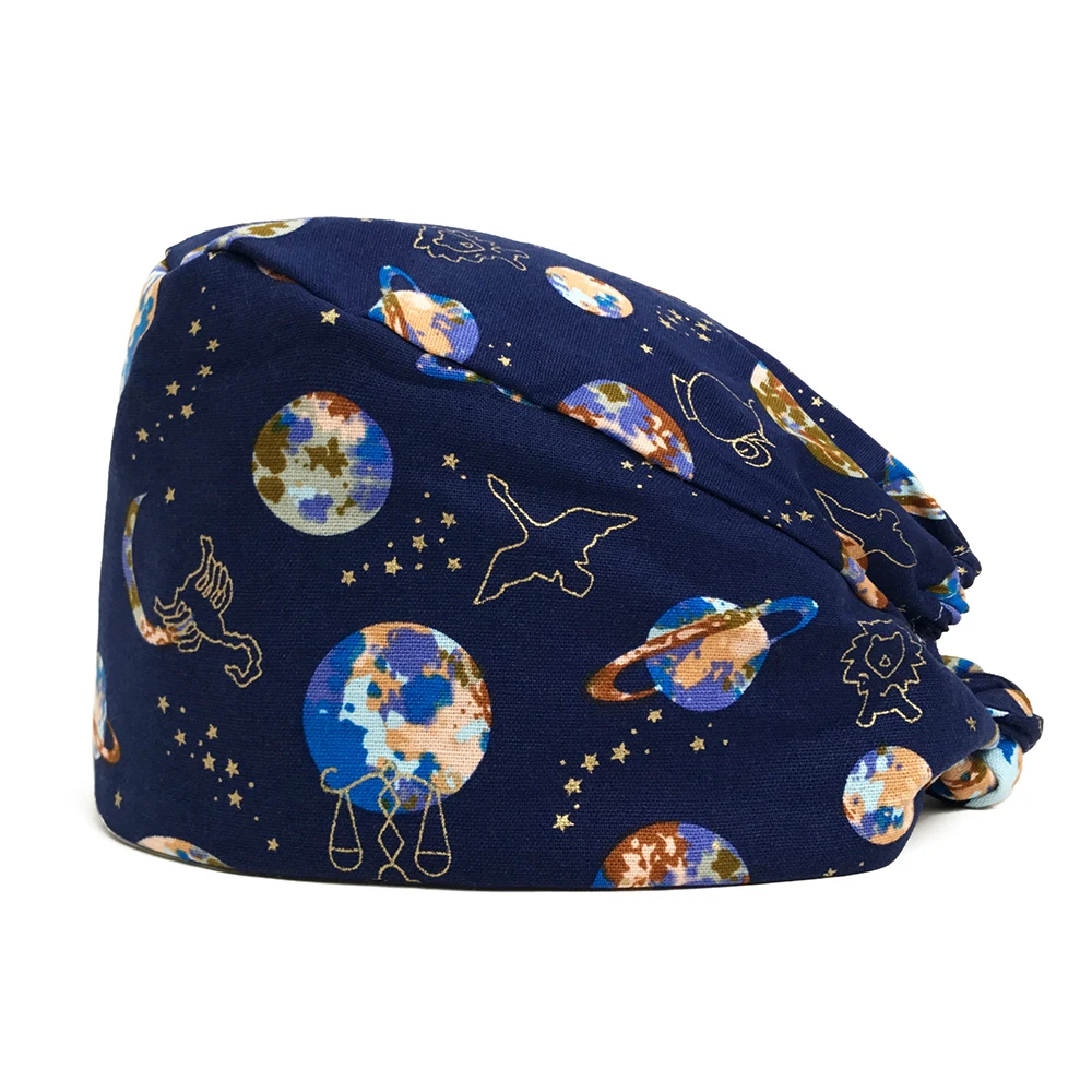 

Viaoli hot pink lovely tooth baby printed surgical hat stomatological hospital dentist nurse work hat adjustable lace elastic