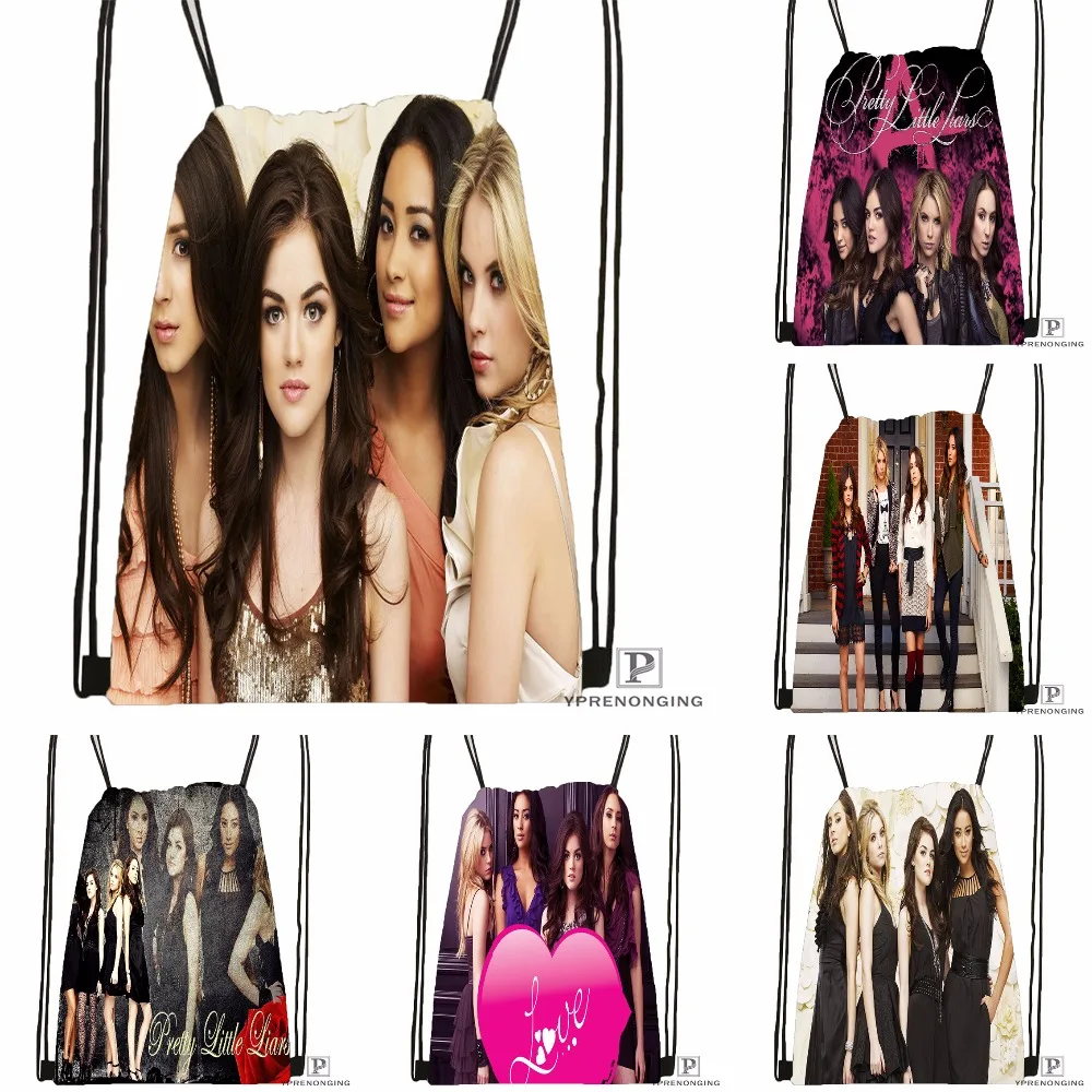 Custom Pretty Little Liars Drawstring Backpack Bag Cute Daypack Kids Satchel Black Back 31x40cm 180531 02