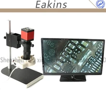 Microscope set HD 13MP HDMI font b VGA b font Industrial Microscope Camera 100X C mount