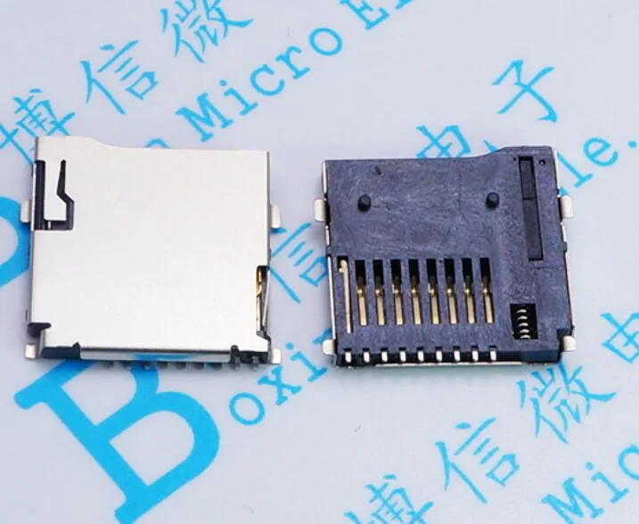 

10pcs 9pin Micro SD card slot connectors size 14*15mm TF card deck fit for phone tablet Vehicle Navigation Self elastic mode