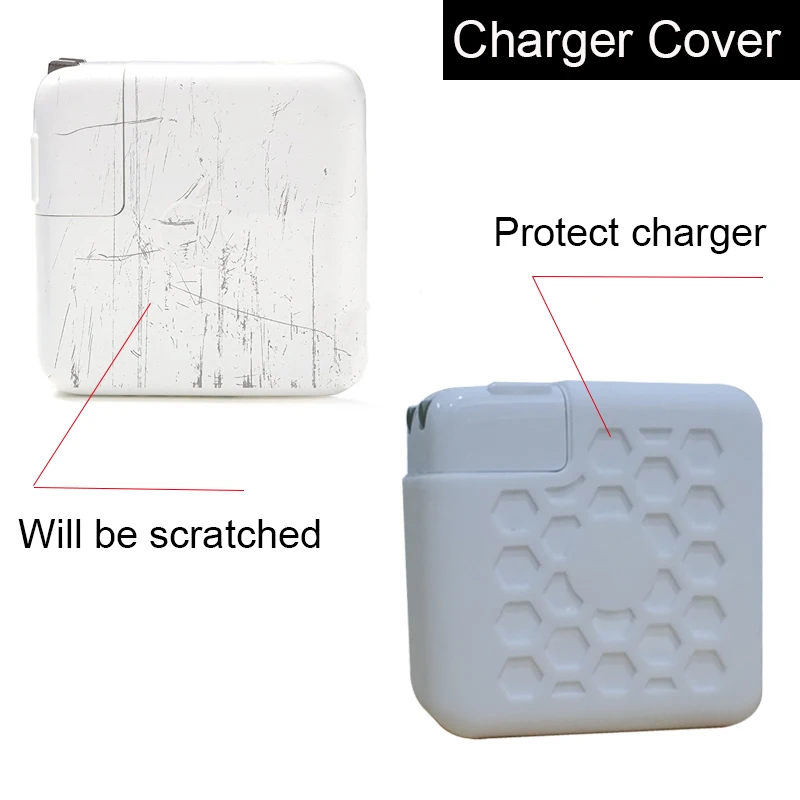 

Ultra Thin Silicone Charger Protector Case for Macbook Air 13" Pro 15" A1502 A1278 A1466 Touch Bar A1706 A1707 A1708 A1989