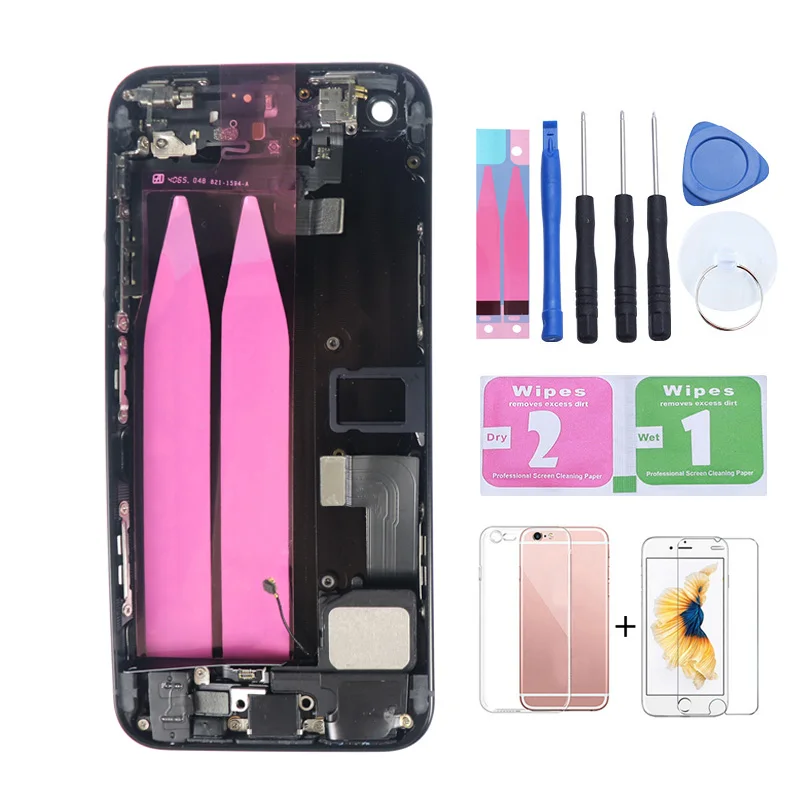Для iPhone 5 5G 5S SE как 8 стилей Батарея задняя крышка дверь полный Корпус в сборе