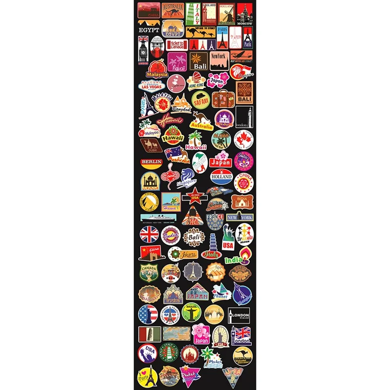 100pcs /lot Creative World Bulding Paper Sticker DIY Decoration Planner Album Diary Scrapbooking Stationery Stickers