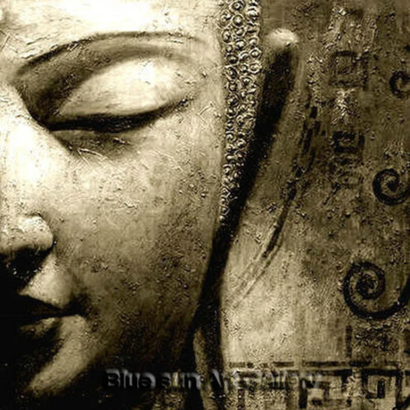 

Modern Handmade Buddha oil painting Signed on canvas abstract art no framed