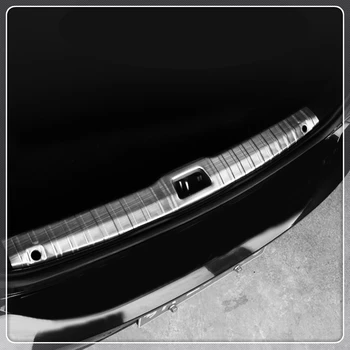 

For Volvo S90 2017-2019 Car Styling Rear Bumper Protector Plate Cover Trim 1pcs Stainless Steel Auto Accessories car accessories
