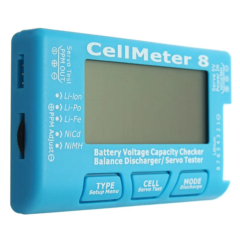 CellMeter 8 емкость батареи тест Mete с баланса напряжения батареи сервопривод устройство контроля, тестер