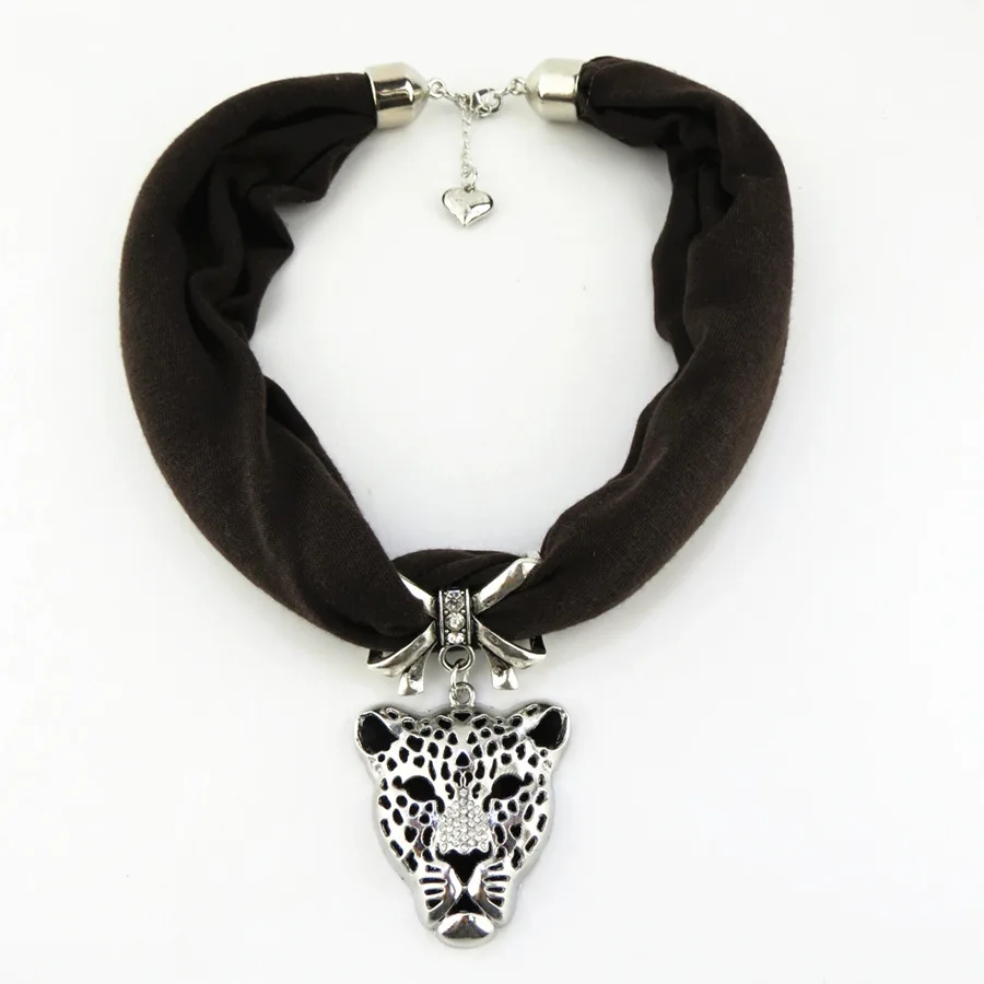 RUNMEIFA Подвески ожерелье s шарф Железный сплав амулеты акриловая подвеска с леопардом ювелирные изделия шарфы ожерелье шарф 100 г - Окраска металла: 5