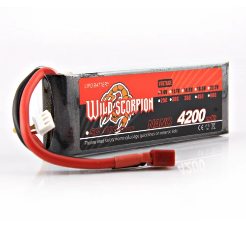 1 шт. дикая Скорпион Lipo батарея RC 7 4 V 4200mAh 35C 2S для радиоуправляемого квадрокоптера