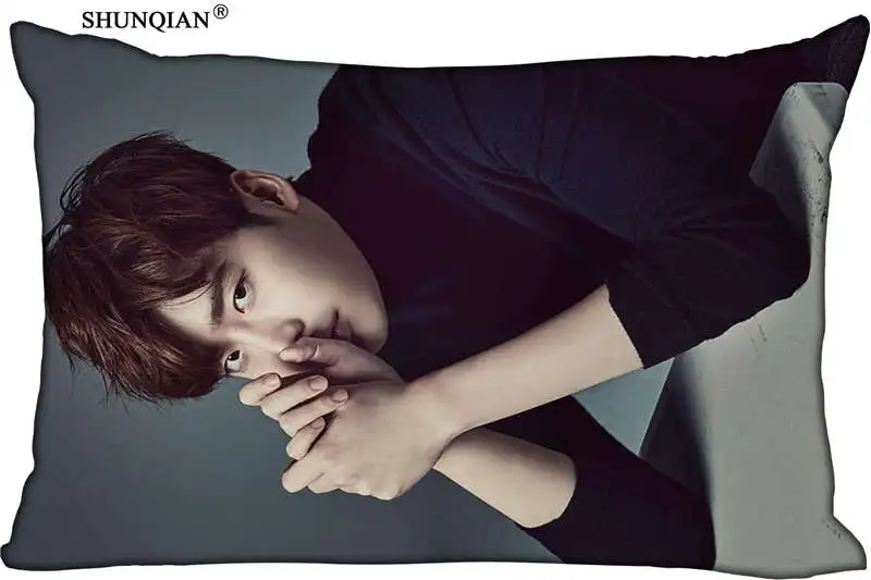 Горячая хорошая ли JongSuk Прямоугольная подушка чехол на молнии Свадьба для ванной