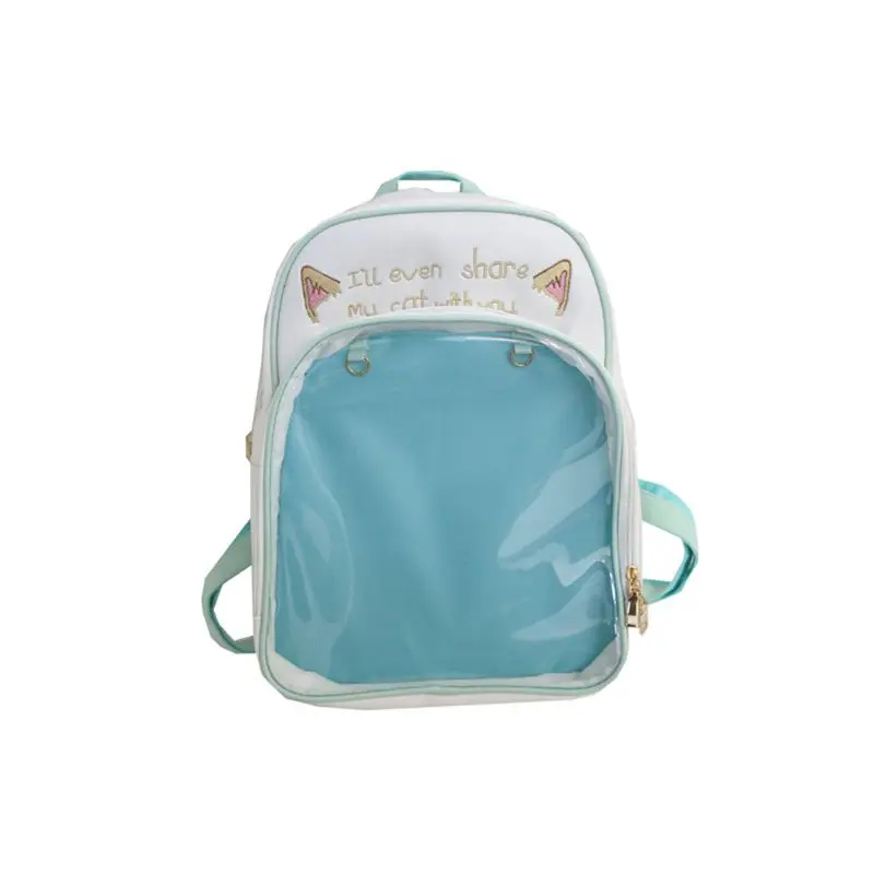 

New Women Candy Color Backpack Clear Bag Kawaii Beach Bag Fashion Summer Knapsack For Travel School Working