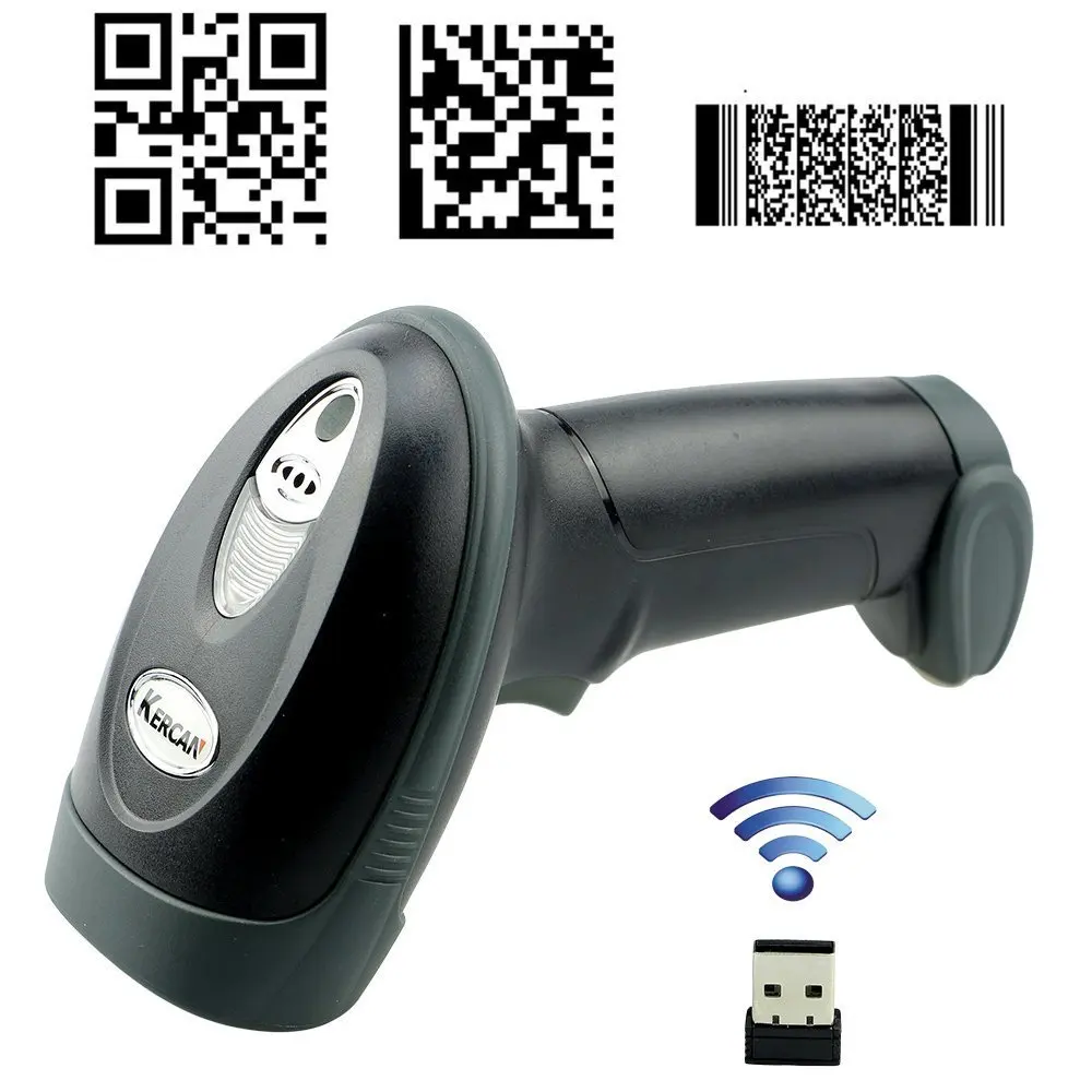 Беспроводной USB считыватель штрих кодов Kercan 2D QR PDF417 Data Matrix (2 4G беспроводной/Bluetooth +