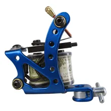 NEW Handmade Tattoo Machine 8 wrap coils Cast Iron Guns Shader Liner MCY014-9 Blue