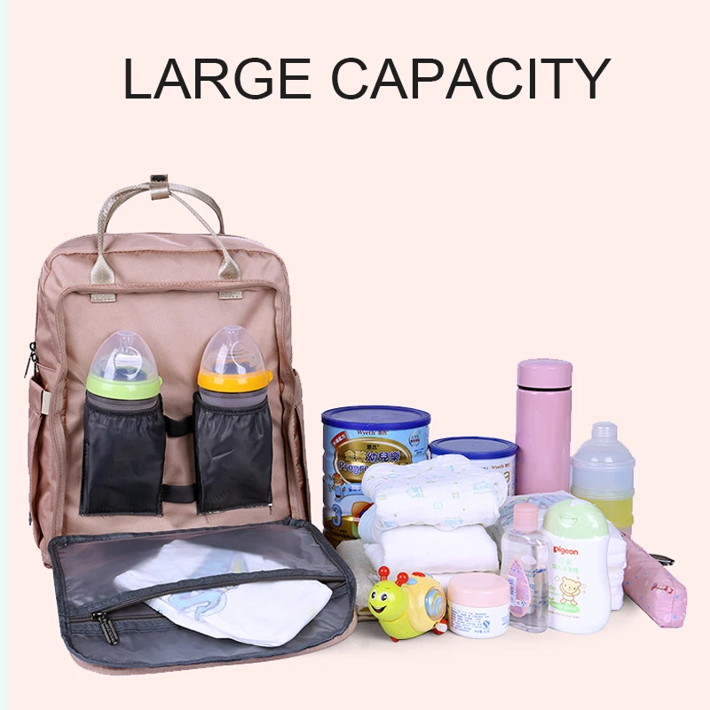 Protable Baby Diaper Bag Large Capacity Mummy Maternity Backpack Nappy Changing Bags Infant Nursing Stroller Bag For Baby Care (9)
