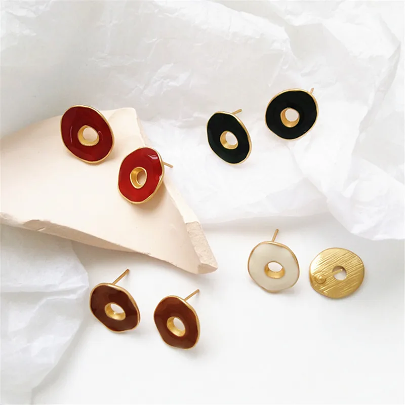 

Unique metal irregular geometry earrings made of metal and contracted individuality tide female stud earrings ear clip
