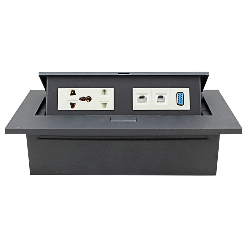 

K207 pop-up desktop socket countertop information line box conference desktop board replaceable module