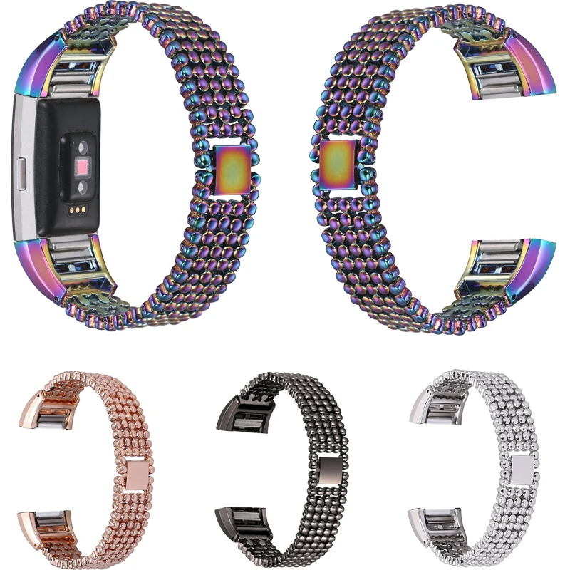 2017 Newest Luxury Steel Bead Style Smart Watch Band Fashion