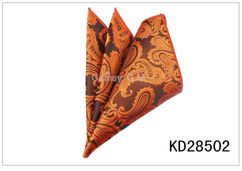 KD28502 Мужские карманные квадратные костюмы, носовые платки для мужчин с цветочным рисунком, мужские носовые платки, повседневный костюм, квадратные носовые платки, полотенца для мужчин, вечерние, 25 см x 25 см - Цвет: KD28502