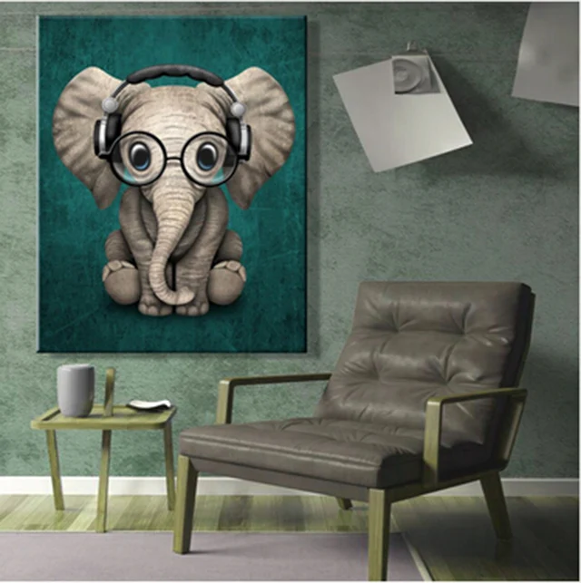 

paint by number art painting by numbers Elephant Realism Handmade Amusing Living room decorative hanging pictures Animal