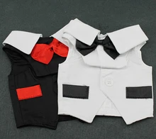 1 unids/lote perro Masculino vestido de novia traje guapo con bowknot del perrito perrito de moda trajes formales ropa productos mascotas perros ropa