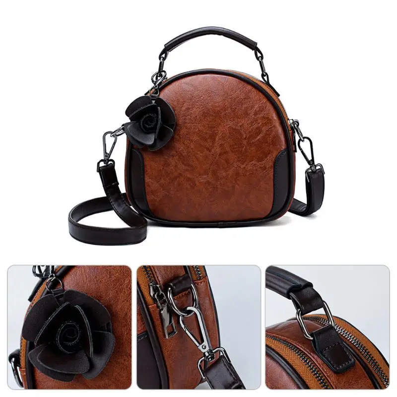 

Women Ladies Retro Flower Crossbody Shoulder Bag Tote Messenger Leather Satchel Handbag Top Handle Bags